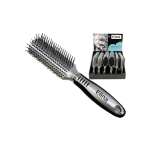Hairbrush with rubber handle (22-24cm, assorted colors)